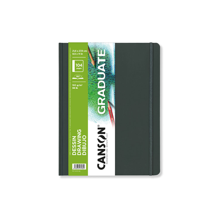 Carnet à dessin 21,6 x 27,9 cm Graduate 160g/m² 52 feuilles - Canson - Rougier et Plé