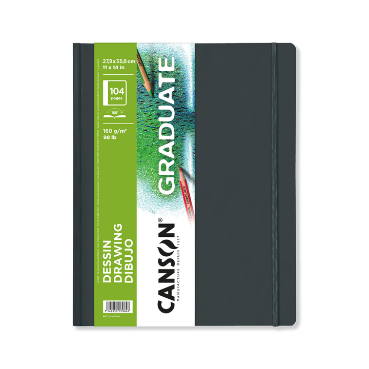 Carnet à dessin 27,9 x 35,6 cm Graduate 160g/m² 52 feuilles - Canson - Rougier et Plé