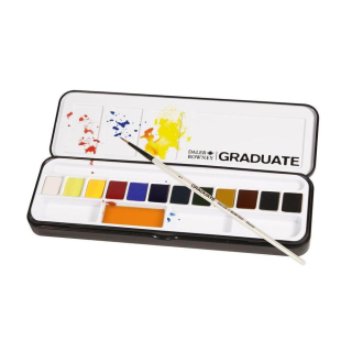 Aquarelle Set étudiant 12 demi godets - Daler Rowney - Rougier et Plé