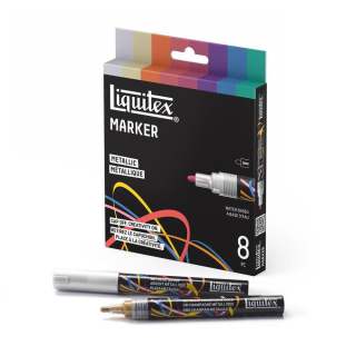 Marqueur acrylique 2 mm Set métallique 8 pcs - Liquitex - Rougier et Plé