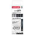 Feutre technique Uni Pin pochette Hand Lettering 5 pcs - Uni - Rougier et Plé