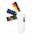 Aquarelle éventail chromatique 30 couleurs + pinceau - Rougier&Plé - Rougier et Plé