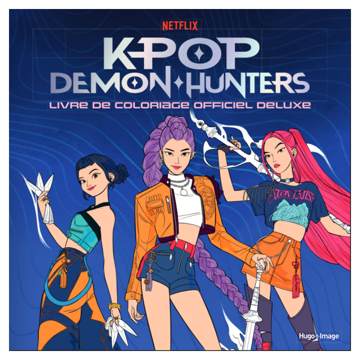 Livre de coloriage officiel deluxe Kpop Demon Hunters - Hugo Image - Rougier et Plé
