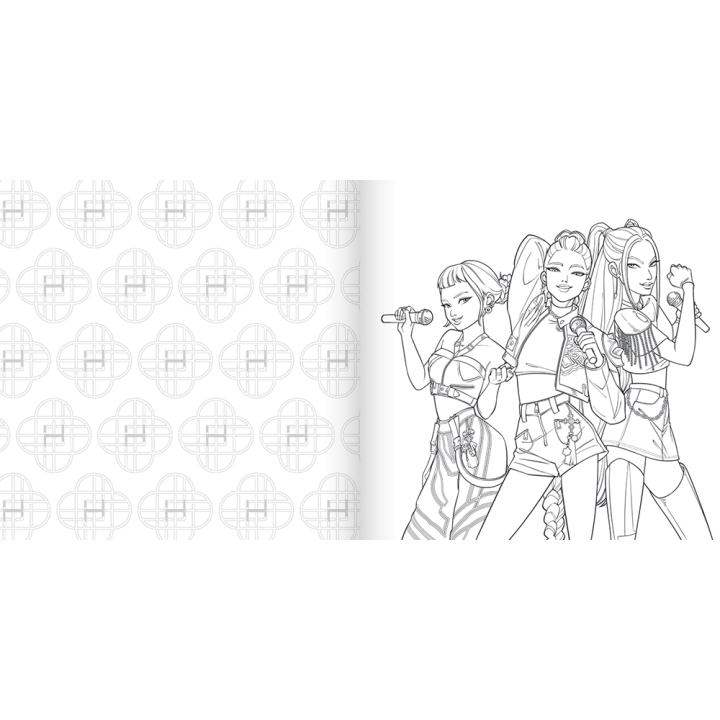 Livre de coloriage officiel deluxe Kpop Demon Hunters - Hugo Image - Rougier et Plé