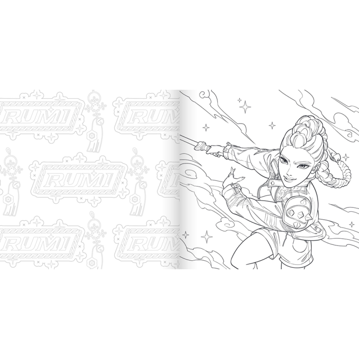 Livre de coloriage officiel deluxe Kpop Demon Hunters - Hugo Image - Rougier et Plé