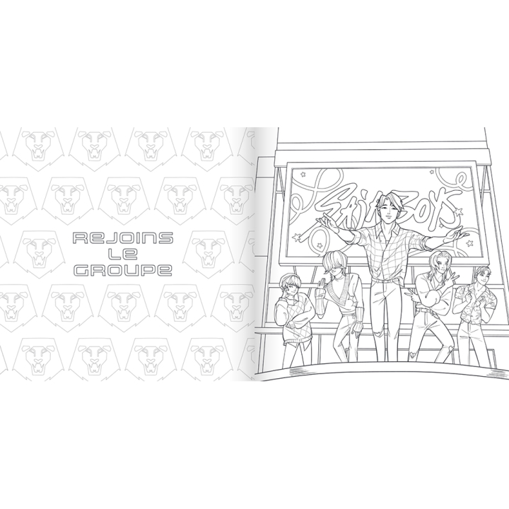 Livre de coloriage officiel deluxe Kpop Demon Hunters - Hugo Image - Rougier et Plé