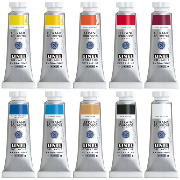 Gouache extra-fine Linel - Lefranc Bourgeois - Rougier et Plé