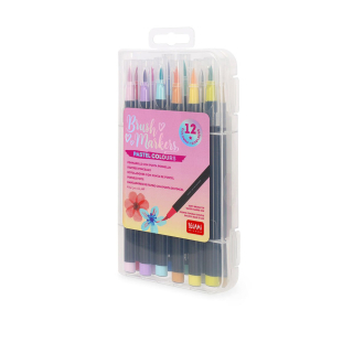 Feutres Pinceaux 12 couleurs pastel - Legami - Rougier et Plé