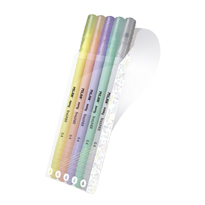 Feutre Sway Fineliner 0,4 mm 5 pcs Pastel - MILAN - Rougier et Plé