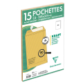 Enveloppe auto-adhésive 22.9 x 32.4 cm Kraft brun 15 pcs - Clairefontaine - Rougier et Plé