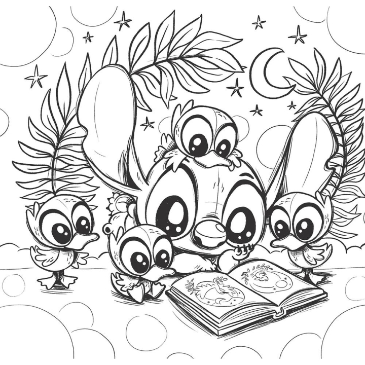 Album de coloriage Bébé Stitch - Hachette - Rougier et Plé