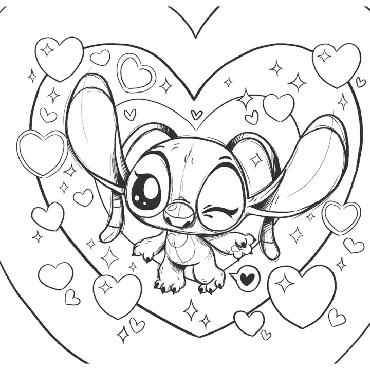 Album de coloriage Bébé Stitch - Hachette - Rougier et Plé