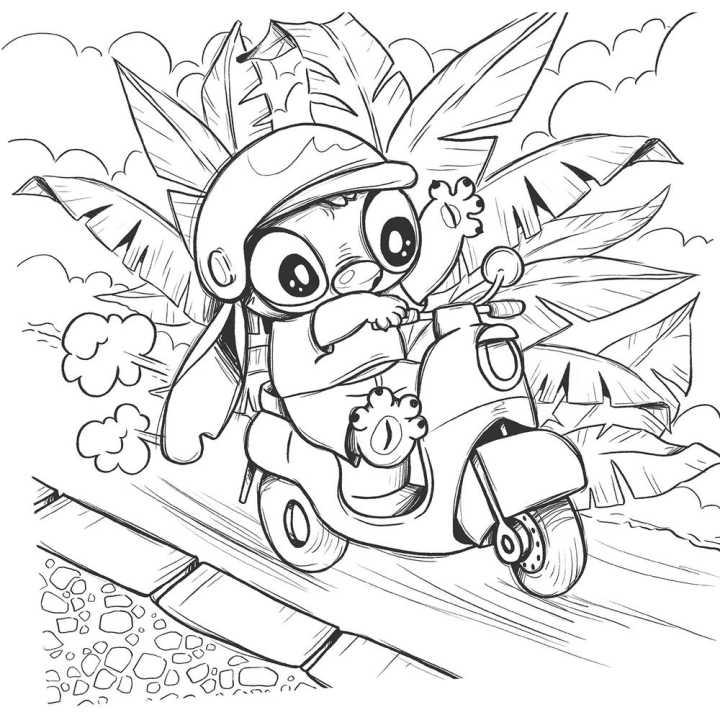 Album de coloriage Bébé Stitch - Hachette - Rougier et Plé