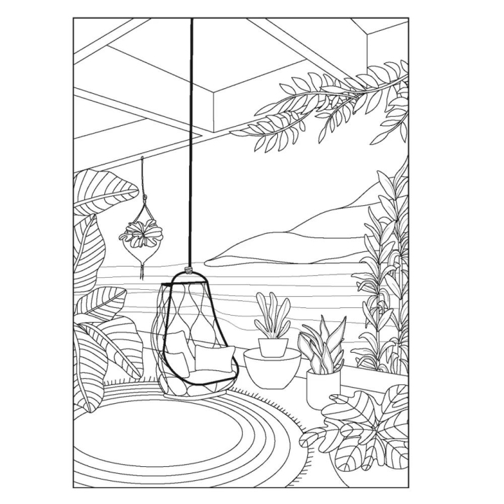 Livre de coloriage Jardin suspendu - Solar - Rougier et Plé
