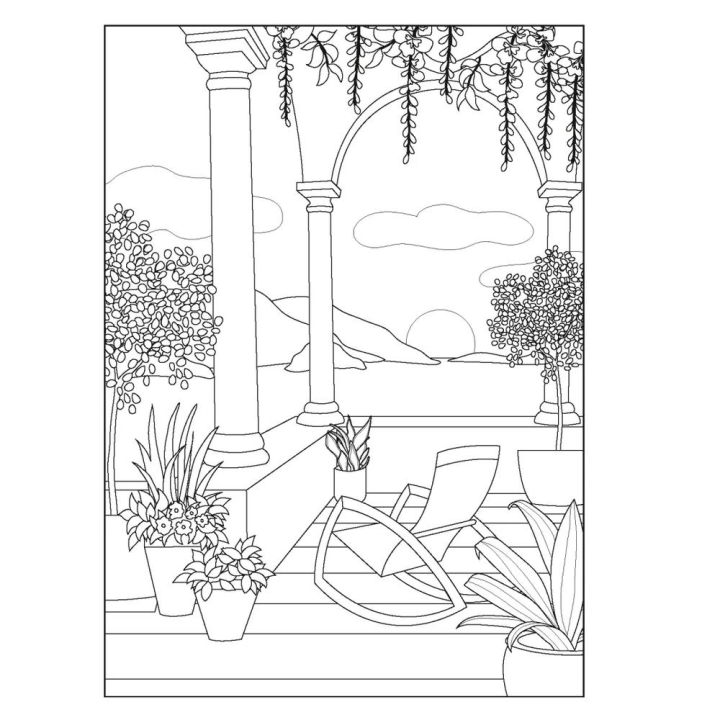 Livre de coloriage Jardin suspendu - Solar - Rougier et Plé