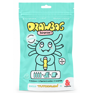 Drawbag Blind Box Figurine à custom + 4 marqueurs - Tutodraw x Rougier&Plé - Rougier et Plé