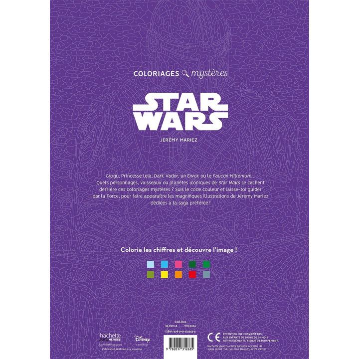 Livre coloriage mystères Disney Star Wars - Hachette - Rougier et Plé