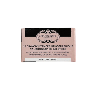 Crayon d'encre lithographique N°2 Dur 12 pcs - Charbonnel - Rougier et Plé