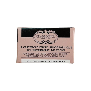 Crayon d'encre lithographique N°3 Dur moyen 12 pcs - Charbonnel - Rougier et Plé
