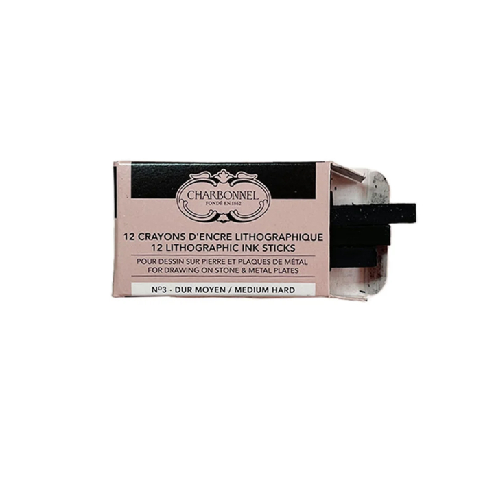 Crayon d'encre lithographique N°3 Dur moyen 12 pcs - Charbonnel - Rougier et Plé