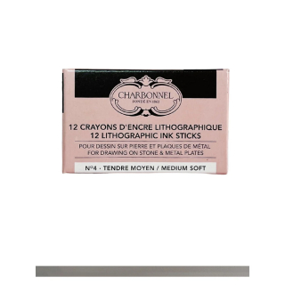 Crayon d'encre lithographique N°4 Tendre moyen 12 pcs - Charbonnel - Rougier et Plé
