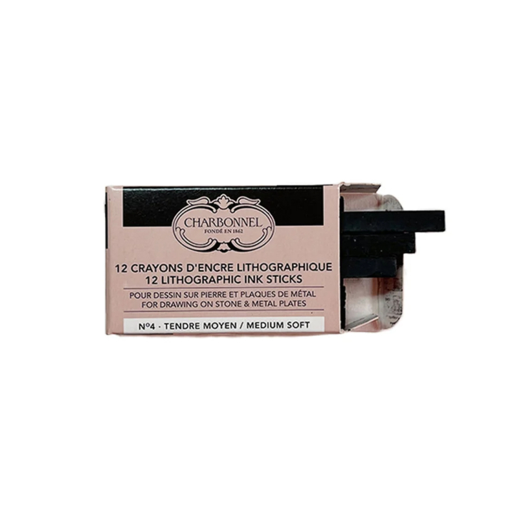 Crayon d'encre lithographique N°4 Tendre moyen 12 pcs - Charbonnel - Rougier et Plé