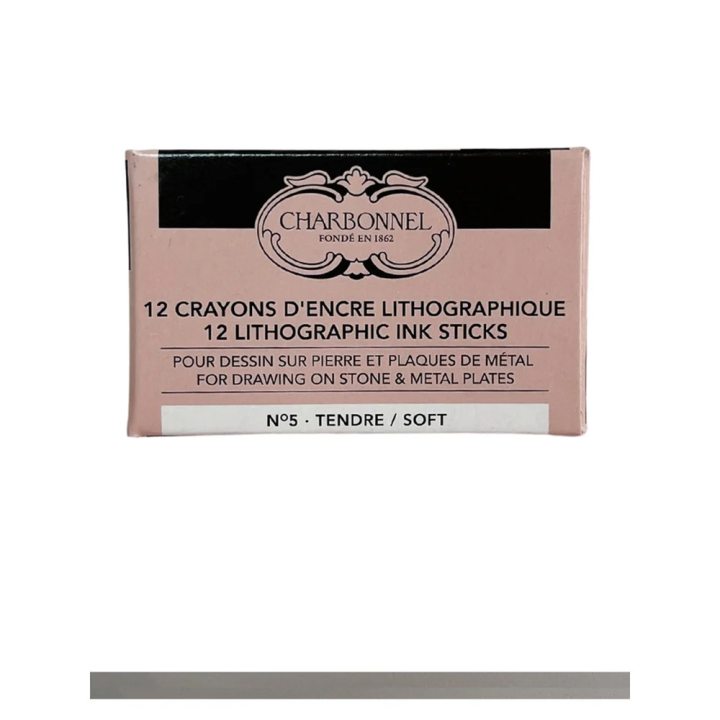 Crayon d'encre lithographique N°5 Tendre 12 pcs - Charbonnel - Rougier et Plé