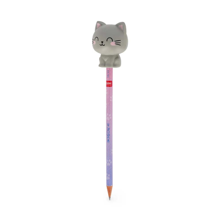 Crayon avec Anti-stress Squeezies Kitty – Legami - Rougier et Plé
