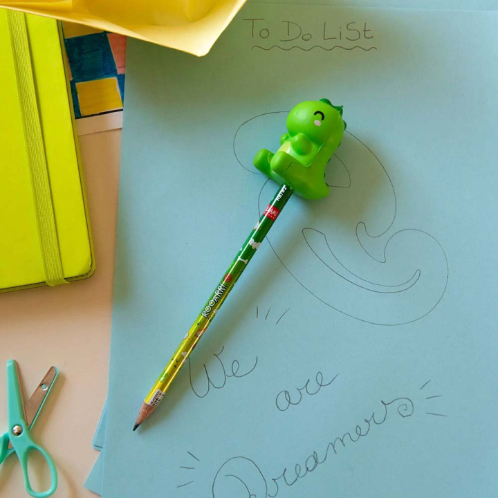 Crayon avec Anti-stress Squeezies Dino – Legami - Rougier et Plé