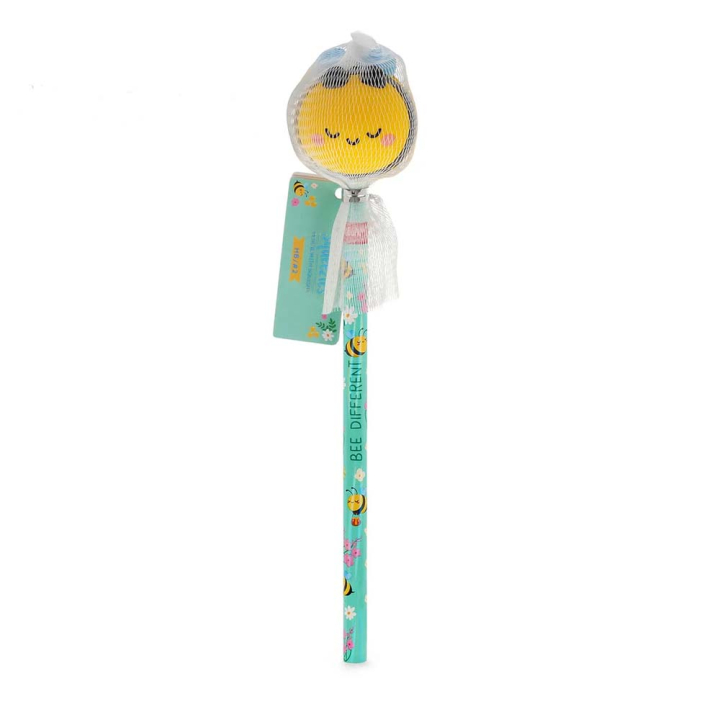 Crayon avec Anti-stress Squeezies Bee – Legami - Rougier et Plé