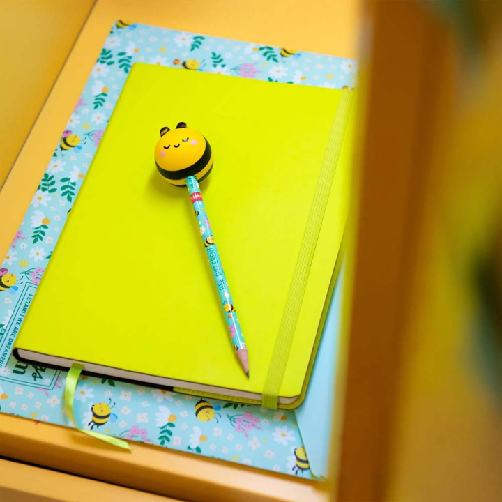 Crayon avec Anti-stress Squeezies Bee – Legami - Rougier et Plé