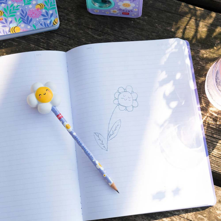 Crayon avec Anti-stress Squeezies Daisy – Legami - Rougier et Plé