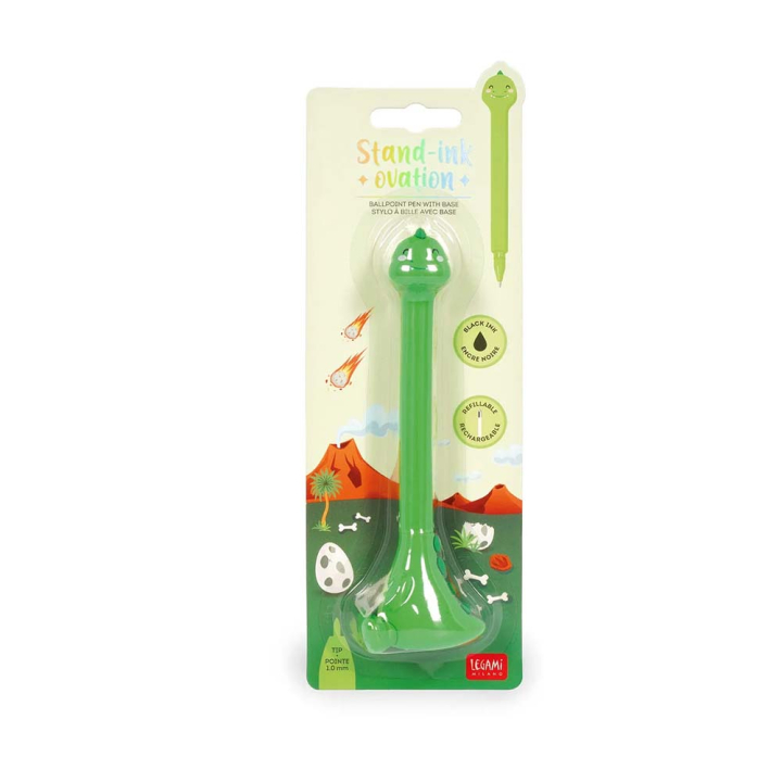 Stylo à Bille avec Base Stand-Ink Ovation Dino – Legami - Rougier et Plé