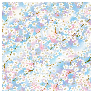 Papier japonais Sakura Fond Bleu – 52 x 65,5 cm - Esprit Papier - Rougier et Plé