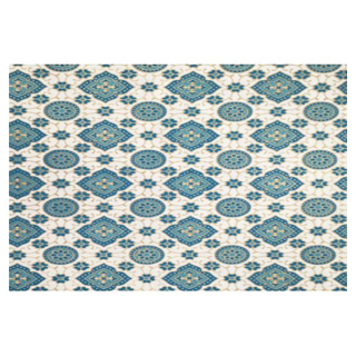 Papier fait main Carreaux de Ciment Bleu et Beige – 50 x 70 cm - Esprit Papier - Rougier et Plé