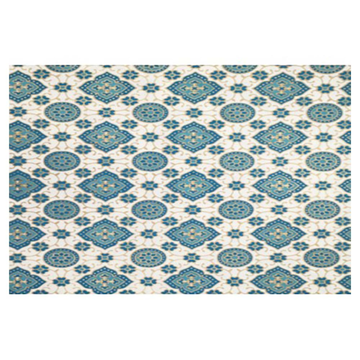 Papier fait main Carreaux de Ciment Bleu et Beige – 50 x 70 cm - Esprit Papier - Rougier et Plé