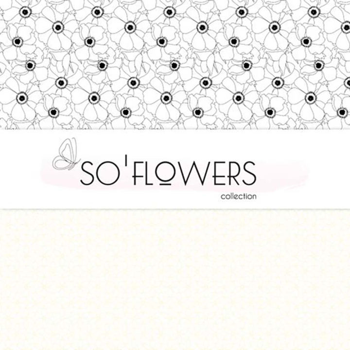 Papier imprimé 30,5 x 31,5 cm 250 g/m² So'Flowers N°3 - Sokaï - Rougier et Plé