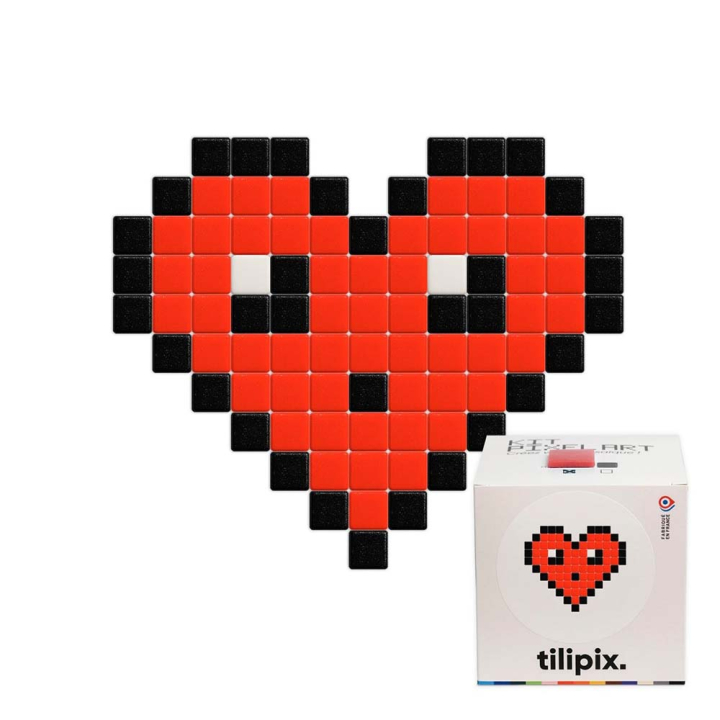 Kit DIY Pixel Art Coeur kawaii mini - Tilipix - Rougier et Plé