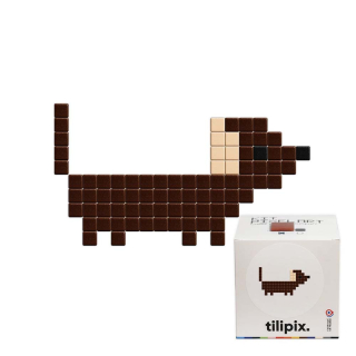 Kit DIY Pixel Art Chien saucisse mini - Tilipix - Rougier et Plé