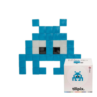 Kit DIY Pixel Art Monstre cyan  - Tilipix - Rougier et Plé