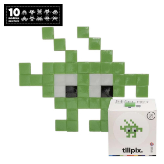 Kit DIY Pixel Art Monstre vert - Tilipix - Rougier et Plé