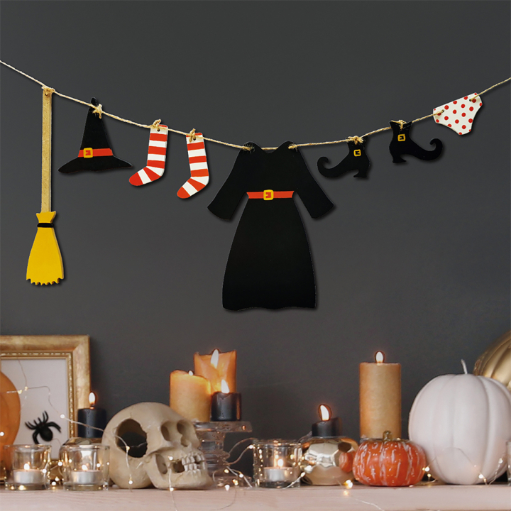 Kit Garde-robe miss sorcière DIY guirlande Halloween - Aladine - Rougier et Plé
