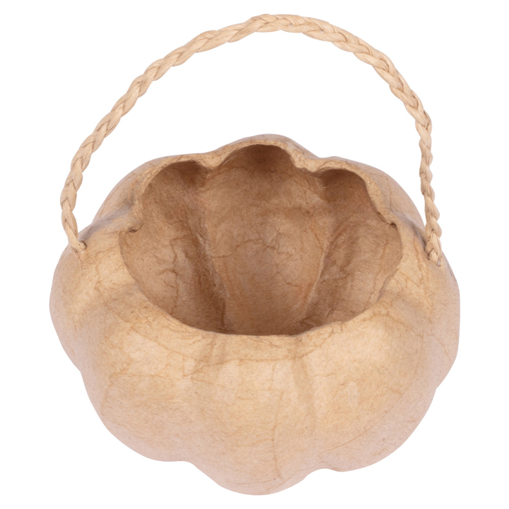 Panier citrouille en papier mâché 11,5 x 11,5 x 14,5 cm - Décopatch - Rougier et Plé