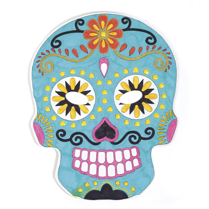 Masques plats tête mexicaine 6 pcs - Graine créative - Rougier et Plé