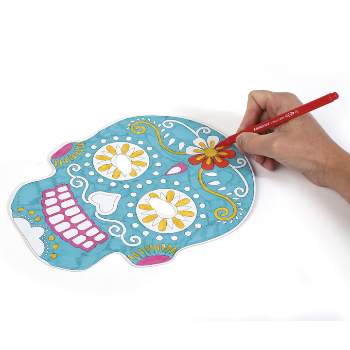 Masques plats tête mexicaine 6 pcs - Graine créative - Rougier et Plé