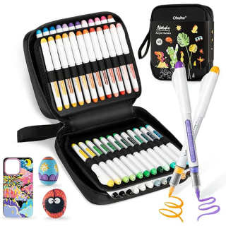 Feutre peinture Nahuku pointe pinceau 48 pcs - Ohuhu - Rougier et Plé
