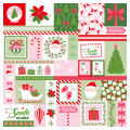 Set de 10 feuilles Santa baby 30,5 x 30,5 cm - Artemio - Rougier et Plé