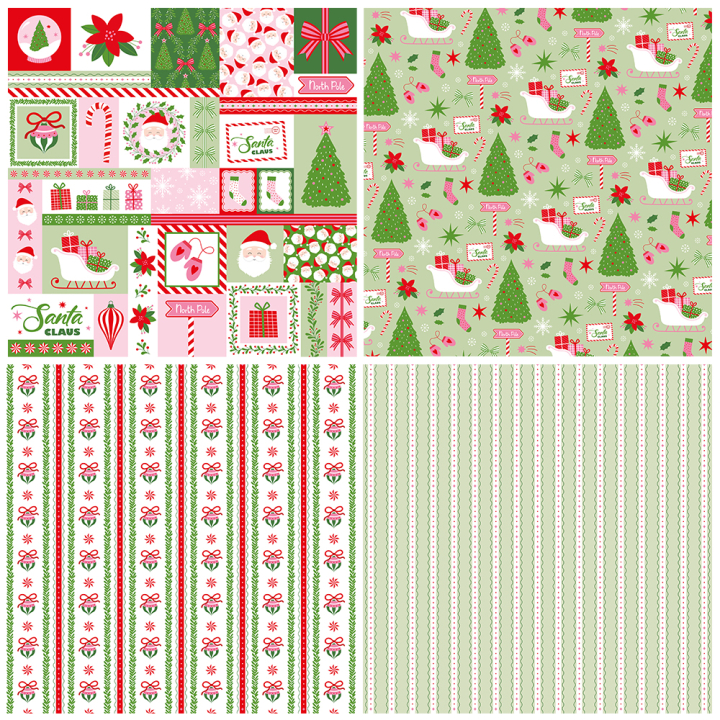 Set de 10 feuilles Santa baby 30,5 x 30,5 cm - Artemio - Rougier et Plé