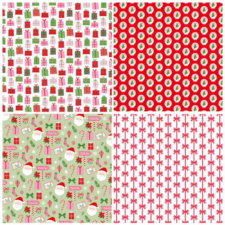 Set de 10 feuilles Santa baby 30,5 x 30,5 cm - Artemio - Rougier et Plé