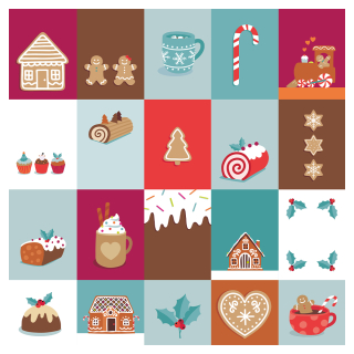 Set de 10 feuilles Noël à croquer 30,5 x 30,5 cm - Artemio - Rougier et Plé